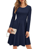 Womens Casual Summer Dress Round Neck Short Sleeve Dress Knee Length Dress | Women's Casual Dresses
