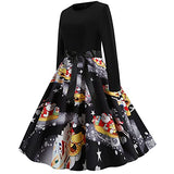 Dress with Sleeves Ghost Festival Christmas Print Embroidery Large with Belt Plus Size Dress Summer Dress Women | Women's Work Dresses