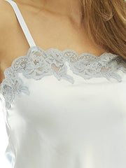 Women's 100% Silk Camisole Top,  Lace Trim,  Tresor,  Wear In Or Out,  Sleepwear,  Lingerie,  Beautiful Gift Packaging