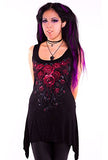 Women's Blood Rose - Goth Bottom Camisole Dress Black