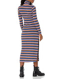 Women's Long Sleeve Turtleneck Ribbed Maxi Dress