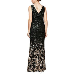 Women's Long Sleeveless And Short Sleeve Sequin Dresses