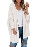 Women's Chunky Popcorn Cardigan Oversized Open Front Boyfriend Batwing Long Sleeve Fuzzy Knit Sweaters | Women's Sweaters