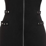 Women Dresses New Sleeveless V-Neck Casual Daily Hem Zipper Oversize Dress Spring Autumn Party Dress | Original Brand | Women's Casual Dresses