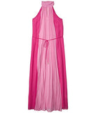 Women's Solid Color Block Pleat Maxi | Original Brand