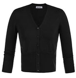 Women 3/4 Sleeve Ribbed Hem Cardigan Elegant Cropped Sweater Knitwear | Women's Cardigan