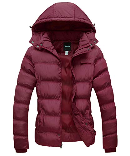 Wantdo Women's Hooded Warm Winter Coat Quilted Thicken Puffer Jacket with Removable Hood