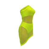 Women's Fashion Sexy Big Mesh Solid Color Three-Piece One Shoulde Shoulder Dress | Women's Work Dresses