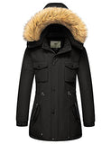WenVen Women's Winter Waterproof Warm Parka Jacket with Detachable Fur Hood
