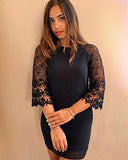 Women Summer Tunic Dress Floral Print V Neck Long Sleeve Casual Loose Flowy Shift Mini Dress | Women's Casual Dresses