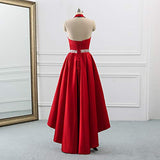 Changuan Women's Halter Prom Dresses Long Satin Ball Gown Formal Evening Cocktail Party Gowns | Women's Cocktail Dresses