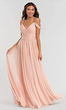 Lilyla Spaghetti Straps Bridesmaid Dresses Long A line Evening Formal Party Prom Gowns