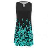 Summer Tank Dresses for Women, Cute Sundress Casual Sleeveless Dress Slim Ireegular Hem Print Dress | Original Brand