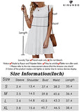 Womens Summer Dress Sleeveless Ruffle Sleeve Round Neck Mini Dress Solid Color Loose Fit Short Flowy Pleated Dress