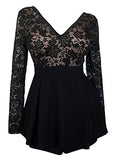 Plus Size Lace Overlay Romper Dress | Women's Formal Dresses