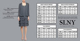 Women's Plus Size Embellished Tiered Jacket Dress Special Occasion