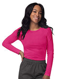 Fuchsia Scrubs for Ladies - Long Sleeve Comfort Underscrub Tee - SIVVAN Womens Fall Fashion | Women's Tops and Blouses