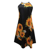 Summer Dresses for Women, Ladies Summer Sleeveless Floral Striaght Casual Strappy Print Mini Dress Party UK Size | Women's Work Dresses