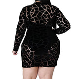 Women's Sexy Plus Size Dresses Club Bodycon Midi Dress(XXL-5XL)