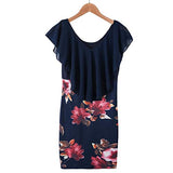 Women Dresses Sale Promotion Clearance LadiesCasual V Neck Sleeveless Dresses Stripe Splicing Sling Belt Mini Dress UK Size Party Elegant Dress | Women's Work Dresses