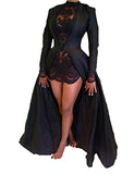 Women's Halloween Dresses Party Costume Outfit Sexy 2 Pieces Gothic Lace Sheer Jacket Long Dress Christmas Dresses Cosplay Uniform