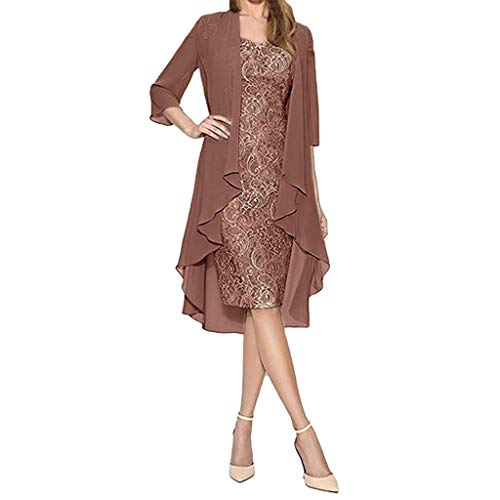 Women's Plus-size Two Pieces Lace Dress Mother Of The Bride Dress Suit For Wedding, Party