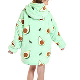 Oversized Hoodie Fluffy Fleece Hoodie for Women Boys Girls Wearable Hooded Mom & Kids