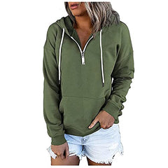 Hoodies for Women Pullover, Womens Casual Zipper Hooded Sweatshirts Long Sleeve Winter Fall Tops Cozy Sweater Shirts