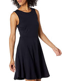 Women's Sleeveless Wide Scoop Neck Fit and Flare Dress | Women's Work Dresses