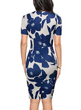 Women Prints Church Business Work Party Elegant Bodycon Floral Dress | Women's Work Dresses