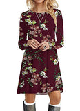 POPYOUNG Women's Long Sleeve T Shirt Dresses Casual Swing Dress | Women's Casual Dresses