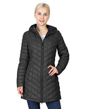 Outdoor Ventures Women's Maryan Hooded Ultra Lightweight Warm Thermolite Long Puffer Coat