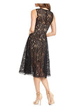 Women's Shane Sleeveless Lace Illusion Fit & Flare Midi Dress | Women's Lace Dresses