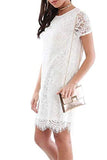 Womens Floral Gold Lace Trim Bodycon Party Midi Dress