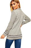 Womens New Long Sleeves Ladies Cable Knitted V Neck Stretch Cricket Sweater Jumper Top Plus Size | Original Brand