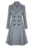 APTRO Women's Winter Wool Dress Coat Double Breasted Pea Coat Long Trench Coat