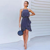 Women Dresses Promotion Sale Ladies Dot Print Long Evening Party Cocktail Dress Beach Dress Sundress UK Size 8-26 | Original Brand | Women's Cocktail Dresses