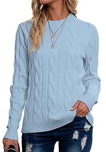 Light blue knit jumper best sale