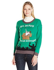 Blizzard Bay Women's Jesus Manger Led Light-up Ugly Christmas Sweater