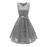 Women's Retro Sleeveless lace v-Neck Dress,  Large Skirt,  Butterfly Dress,  Wedding Dress,  Party Dress,  Casual Dress | Original Brand