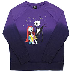 Disney Womens' The Nightmare Before Christmas Jack and Sally Ombre Sweater Top