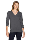 Charcoal Heather Women's Classic-fit Lightweight Long-sleeve V-neck Jumper - Ae Store | Women's Jumpers