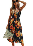 Women's Flower Printing Dress Party Dress Boho Summer Dress Evening Dress