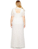Women's Full Lace Plus Size Wedding Maxi Dress | Women's Evening Gowns