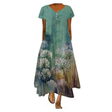 Women Party Dress Boho Printed Summer Dress Swing Floral Evening Dress XS-XXL | Women's Casual Dresses