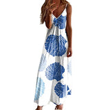 Dresses for Women Casual, Women's Gradient V Neck Long Maxi Dress Sleeveless Plus Size Summer Party Cami Long Dress | Original Brand