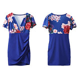 Women's Dress Sweet & Cute Dress Summer Ladies Sexy Print Splicing V-Neck Short Sleeve Casual Dress Fancy Cocktail Dress Party Dress Maxi A-line Dress