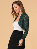 Women's Saint Patrick's Day Crop Cardigan Sheer Floral Lace Bolero Shrug Top | Original Brand | Women's Cardigan