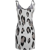 Summer Dresses for Women, Ladies Summer Casual Sleeveless V-Neck Sling Leopard Print Dresses Loose Dress Party UK Size | Women's Work Dresses