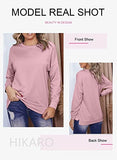 Ladies Crew Neck Striped Sweatershirt Long Sleeve Tunic Sweatshirt Tops Casual Pullover Baggy Blouses and Shirts | Original Brand